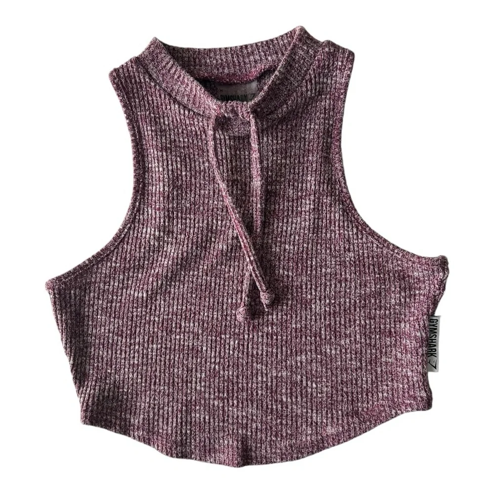 Gymshark Slounge Crop Top Dusty Pink Marl size small - Picture 1 of 5